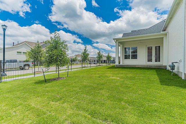 14448 Walsh, Aledo, TX 76008 - view of yard with a ceiling fan and a residential view