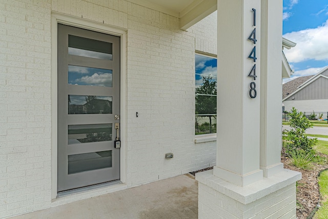 14448 Walsh, Aledo, TX 76008 - property entrance with brick siding