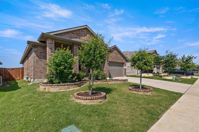 11413 Leeson St, Fort Worth, TX 76052 - view of front of house featuring brick siding, concrete driveway, and a garage