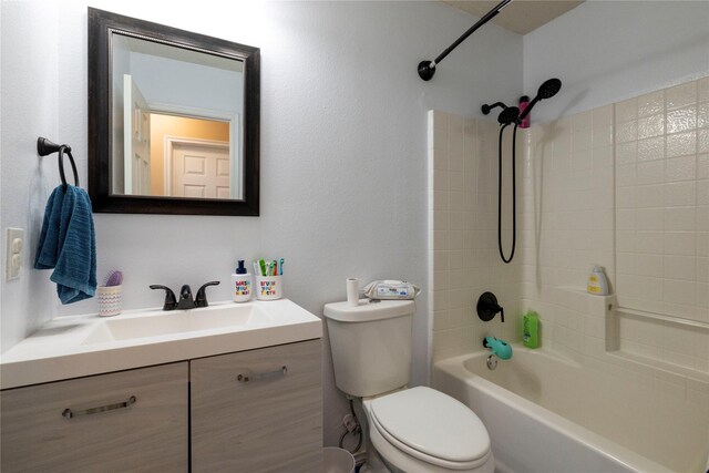13412 Dove Ranch Rd, Fort Worth, TX 76262 - full bathroom with bathing tub / shower combination, toilet, and vanity