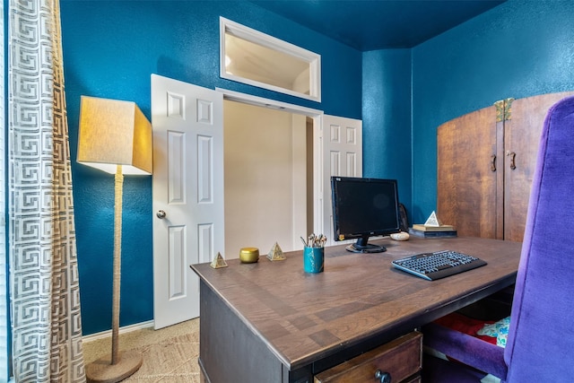 408 Castle St, Desoto, TX 75115 - office with baseboards and a textured wall