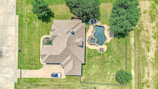 489 Roberts Run, Sherman, TX 75092 - bird's eye view of a pool area