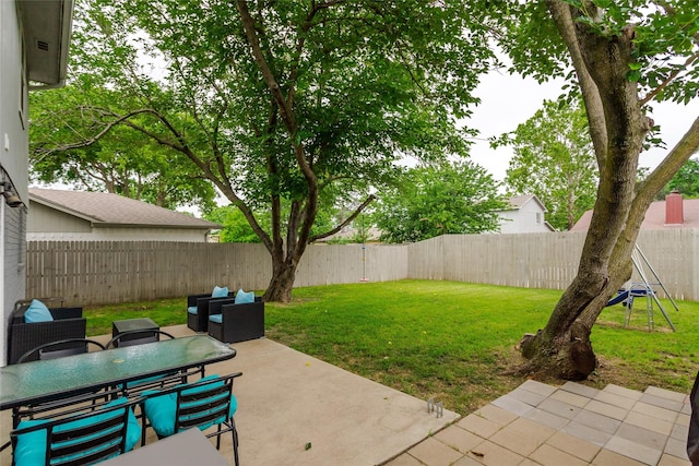 8910 Deerwood Dr, Rowlett, TX 75088 - view of yard with a patio area and outdoor dining area