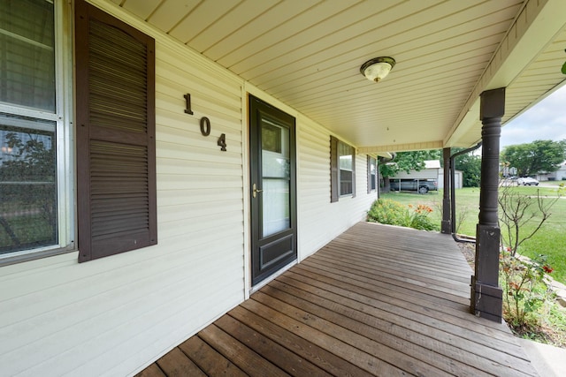104 W Oak St, Yantis, TX 75497 - view of wooden porch