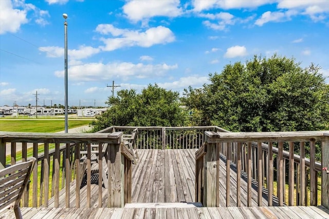970 Gulfview Dr, Crystal Beach, TX 77650 - view of wooden deck