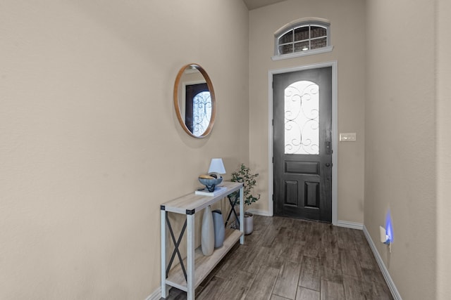 9212 Brittlebrush Trl, Fort Worth, TX 76177 - entryway with baseboards and wood finished floors