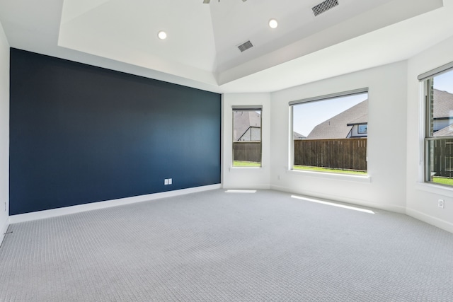 16431 Elk Hollow Rd, Frisco, TX 75035 - carpeted empty room featuring baseboards, recessed lighting, and a raised ceiling