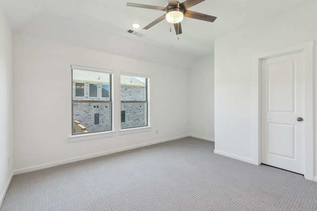 16431 Elk Hollow Rd, Frisco, TX 75035 - bonus room featuring carpet floors, ceiling fan, baseboards, and vaulted ceiling