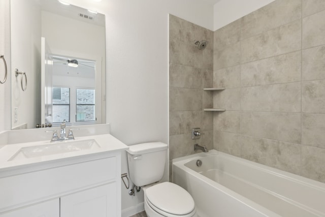 16431 Elk Hollow Rd, Frisco, TX 75035 - bathroom featuring toilet, vanity, and washtub / shower combination