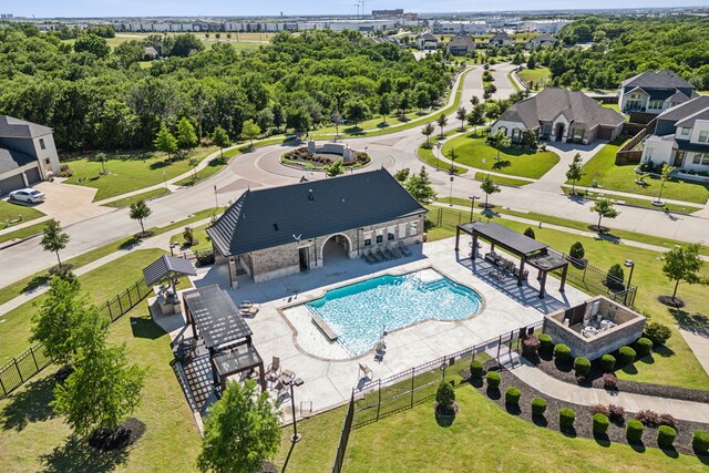 16431 Elk Hollow Rd, Frisco, TX 75035 - aerial view of a pool