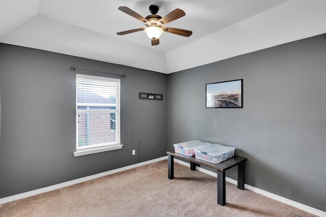 107 Oak Hollow Ln, Red Oak, TX 75154 - office with light colored carpet, ceiling fan, and baseboards