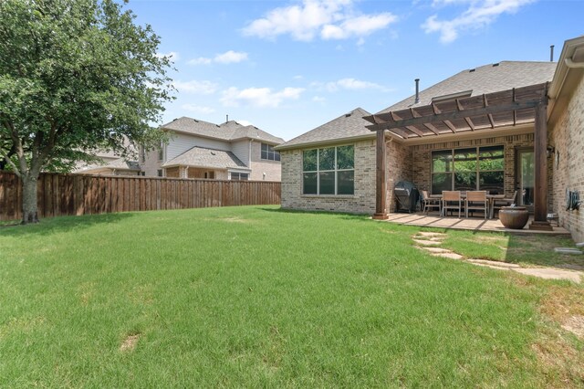 12341 Payne St, Frisco, TX 75033 - view of yard featuring a pergola and a patio