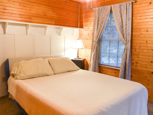 2226 Bethany Rd, Sherman, TX 75090 - bedroom featuring carpet flooring and wooden walls