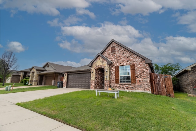 408 Prescott Ln, Fort Worth, TX 76036 - view of front of home with brick siding, an attached garage, and driveway