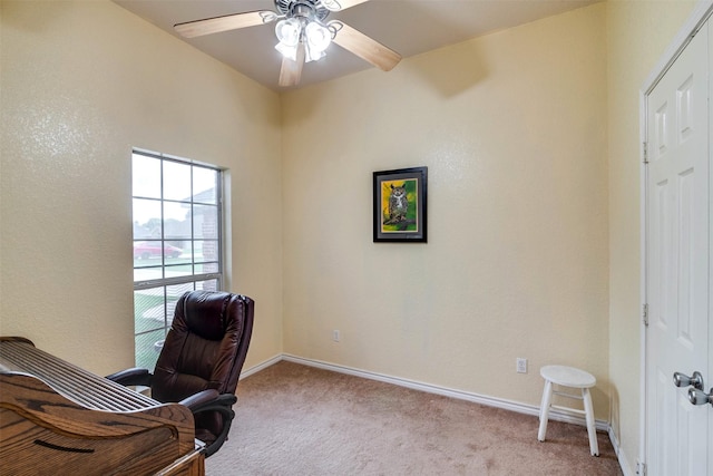 320 Mockingbird Ln, Springtown, TX 76082 - carpeted office with ceiling fan and baseboards