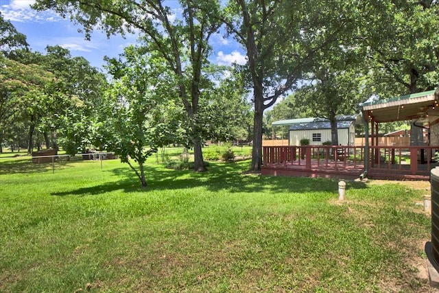 880 S Fm 779, Emory, TX 75440 - view of grassy yard with a wooden deck