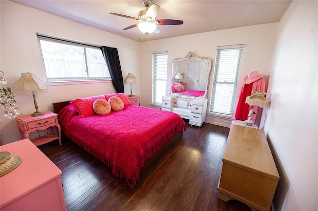 4458 Cardiff Ave, Fort Worth, TX 76133 - bedroom with wood finished floors and ceiling fan