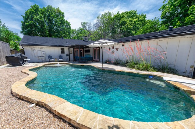 4458 Cardiff Ave, Fort Worth, TX 76133 - view of swimming pool featuring a patio area