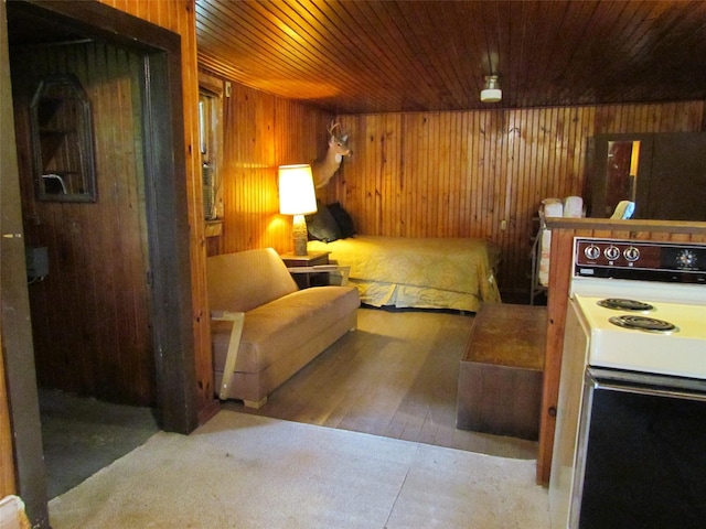 150 County Road 1699, Alba, TX 75410 - bedroom with wooden walls and wooden ceiling