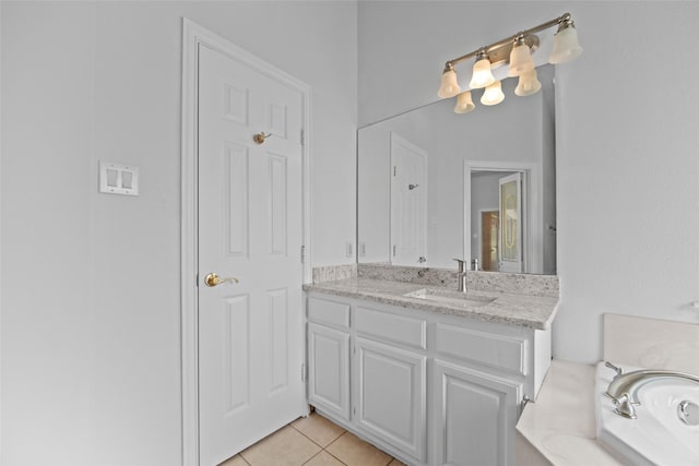 12020 Younger Ct, Azle, TX 76020 - full bathroom featuring vanity, tile patterned flooring, and a bathtub