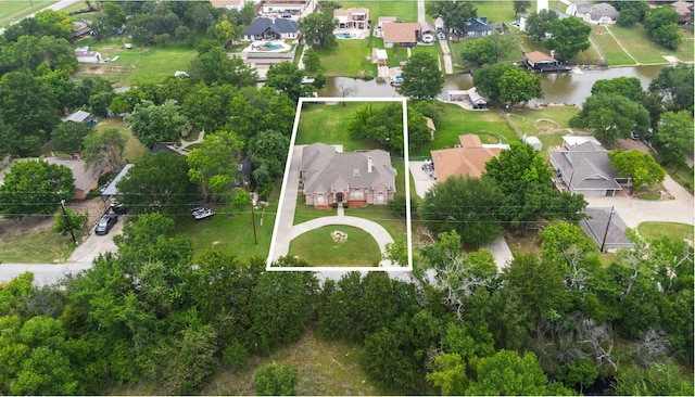 12020 Younger Ct, Azle, TX 76020 - aerial perspective of suburban area featuring property boundaries highlighted