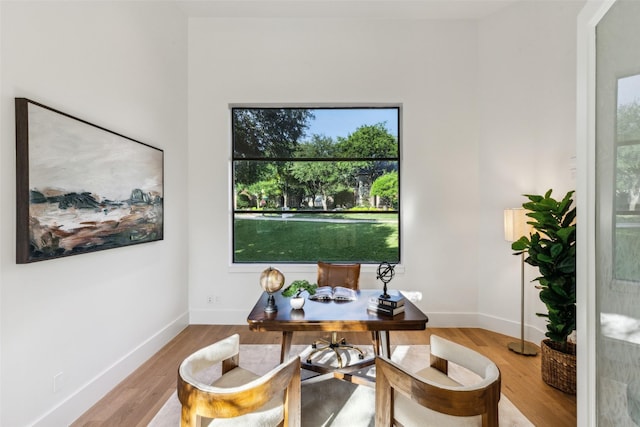 6617 Shady Creek Cir, Plano, TX 75024 - home office featuring wood finished floors and baseboards