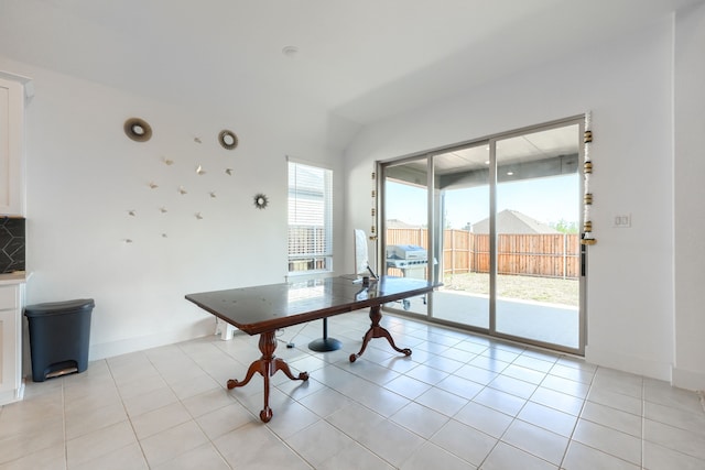 108 Laverna Ln, Hickory Creek, TX 75065 - home office with light tile patterned floors and baseboards