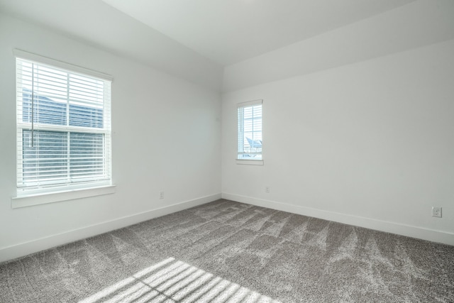 108 Laverna Ln, Hickory Creek, TX 75065 - empty room with carpet, baseboards, and vaulted ceiling