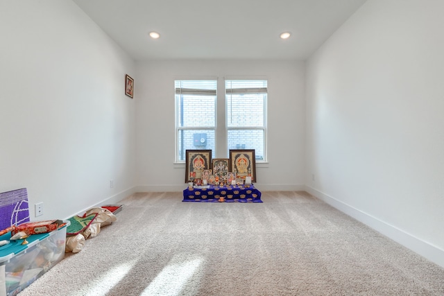 108 Laverna Ln, Hickory Creek, TX 75065 - recreation room featuring recessed lighting, baseboards, and carpet flooring