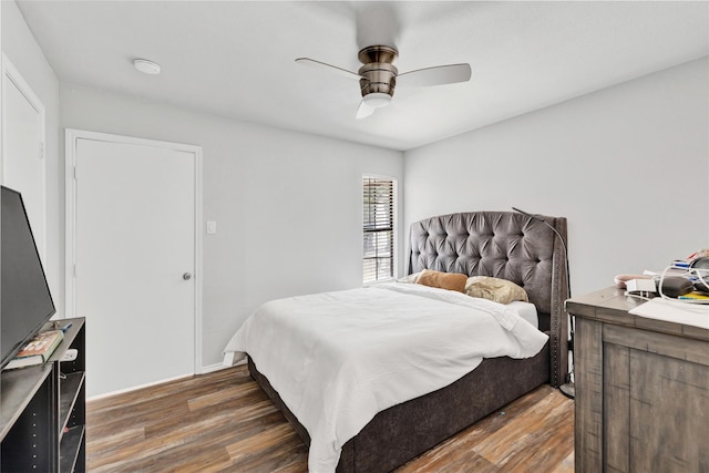 1603 Versailles Dr, Richardson, TX 75081 - bedroom featuring wood finished floors and ceiling fan