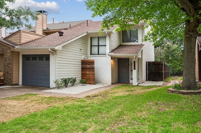 223 Mccarley Pl, Mckinney, TX 75071 - view of front of property featuring a shingled roof, driveway, a garage, and a chimney