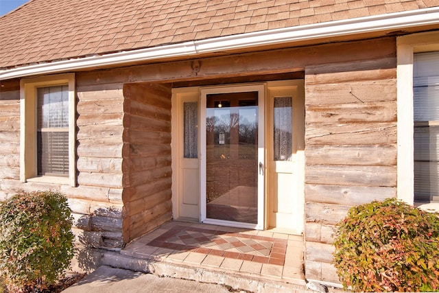 691 Bear Rd, Van Alstyne, TX 75495 - view of exterior entry with a shingled roof