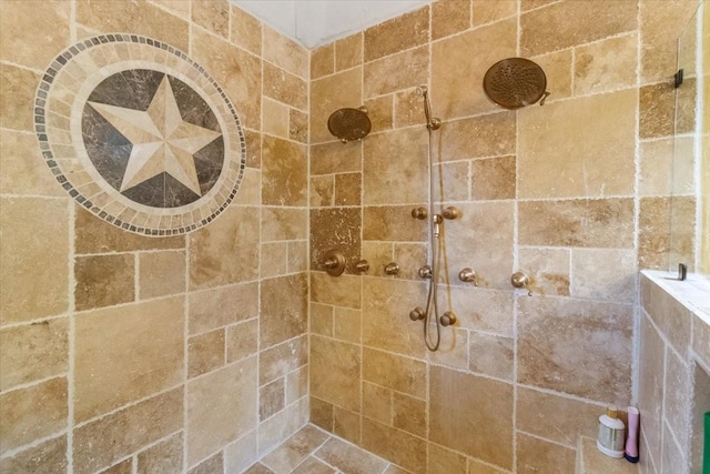 810 W Lonesome Dove Trl, Arlington, TX 76001 - bathroom featuring tiled shower