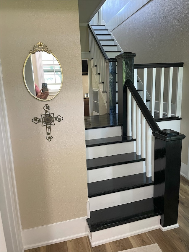 2620 County Road 1102, Grandview, TX 76050 - staircase with wood finished floors and baseboards