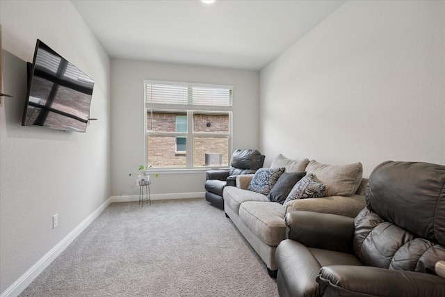 5213 Meadow Ln, Krum, TX 76249 - carpeted living area featuring baseboards