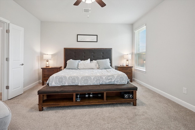5213 Meadow Ln, Krum, TX 76249 - bedroom with carpet floors, baseboards, and ceiling fan