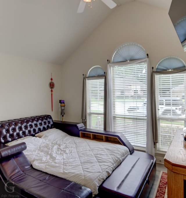 4002 Wilderness Ln, Bossier City, LA 71111 - bedroom with lofted ceiling and ceiling fan