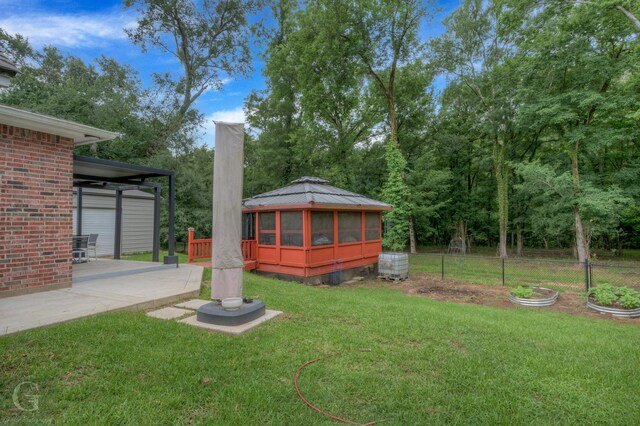 4002 Wilderness Ln, Bossier City, LA 71111 - view of yard with a patio and a gazebo