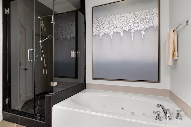 2408 Wild Cherry Way, Dallas, TX 75206 - full bathroom featuring a stall shower and a tub with jets