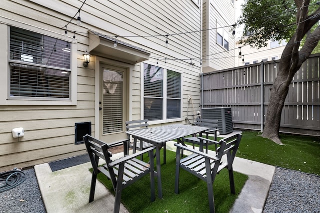 2408 Wild Cherry Way, Dallas, TX 75206 - view of patio / terrace with central air condition unit and outdoor dining space