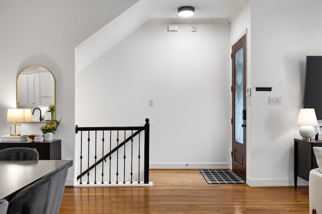 2408 Wild Cherry Way, Dallas, TX 75206 - entryway with wood finished floors and baseboards