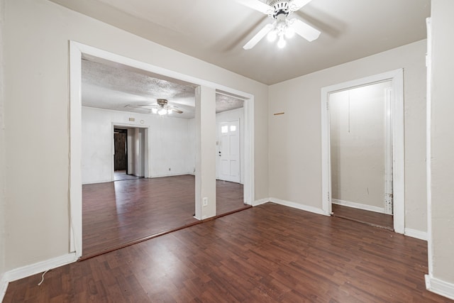 4722 Cowan Ave, Dallas, TX 75209 - unfurnished room featuring ceiling fan, wood finished floors, and baseboards