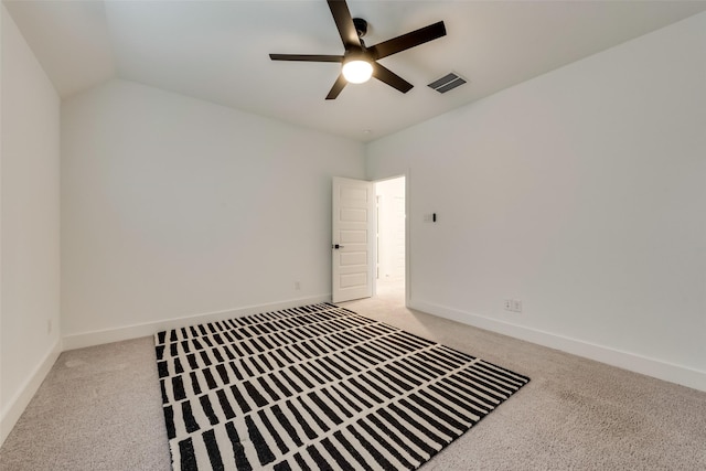 12104 Fairway Meadows Dr, Fort Worth, TX 76179 - spare room with light colored carpet, a ceiling fan, and lofted ceiling