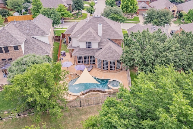 4757 Van Zandt Dr, Fort Worth, TX 76244 - aerial perspective of suburban area with a pool