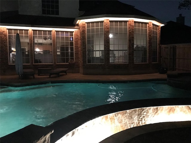 4757 Van Zandt Dr, Fort Worth, TX 76244 - pool at twilight with an outdoor pool