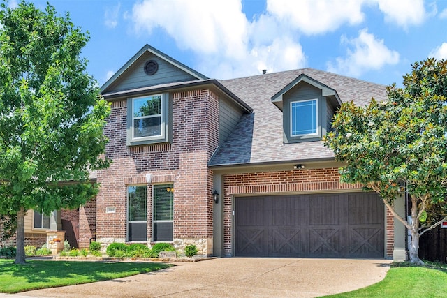 2305 Kemerton, Plano, TX 75025 - view of front of property with brick siding, driveway, and a shingled roof