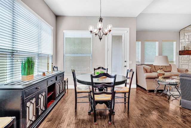 2305 Kemerton, Plano, TX 75025 - dining area with a chandelier, wood finished floors, and healthy amount of natural light