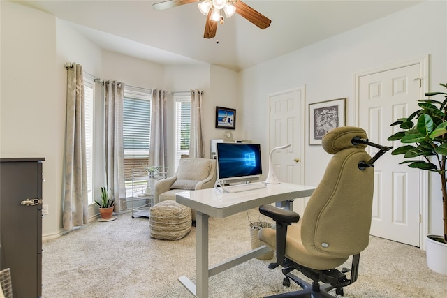 2772 Summertree Dr, Carrollton, TX 75006 - carpeted office space with a ceiling fan