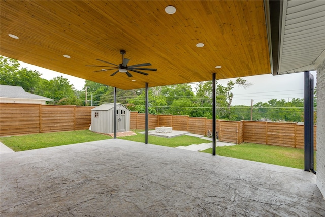 9139 Bretshire Dr, Dallas, TX 75228 - view of patio featuring ceiling fan
