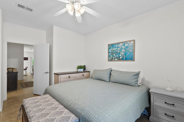 2506 Wedglea Dr Unit 907, Dallas, TX 75211 - bedroom featuring a ceiling fan and light tile patterned flooring
